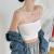 202 New Base Knitting Camisole Women's Summer Outer Wear Inner Wear White Thread Short Vest Tube Top Bra Women's