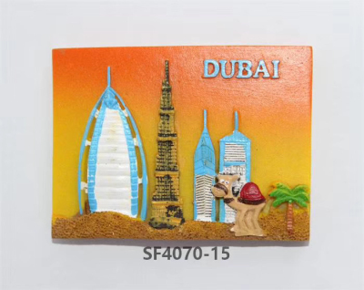 Dubai Tourist Souvenirs Resin Refrigerator Magnet
