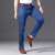 2020 Summer Jeans Men's Loose Straight plus Size Blue Mid-Waist Elastic All-Match Fashion Middle-Aged Business Trousers