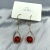Japanese and Korean Style Online Popular Elegant Fashionable Earrings Elegant Lady Temperamental White and Red Pearl Long Earrings Earrings