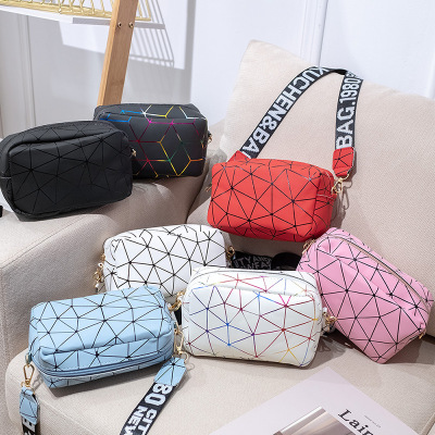 Women's Bag 2021 New Rhombic Ribbon Camera Small Square Bag Casual Mobile Phone Bag Gift Foreign Trade Small Bag Spot