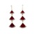 2021 New Tassel Long Red Scallop Earrings Triangle Fan All-Match Crystal Zircon Boutique