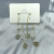 One Style for Dual-Wear Red Opal Earrings Female Simple Style Long Tassel Eardrops Slim Face Earrings Tide