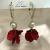 Korean Style Red Petal Earrings Female Sterling Silver Needle Graceful Online Influencer Long Fringe Earrings Tide