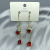 One Style for Dual-Wear Red Opal Earrings Female Simple Style Long Tassel Eardrops Slim Face Earrings Tide