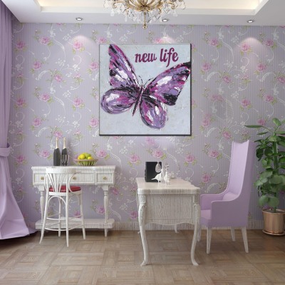 Hand Painted Butterfly Oil Painting Living Room Entrance Hotel Model Room Decorative Painting Frameless Painting Dining Room Bedroom B & B Matching Painting