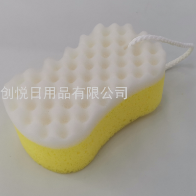 8-Word Two-Layer Composite Bath Spong Bath and Bath Multi-Functional Cleaning Sponge Block