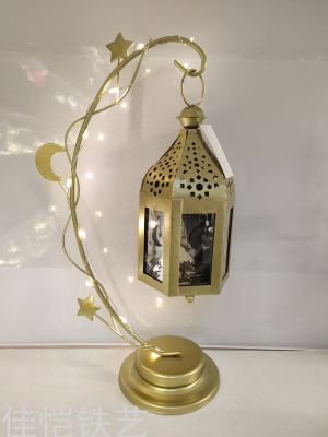 Ramadan Arabic European Iron Storm Lantern Craftwork Wedding Festival Gift Gift Decorationsramadan
