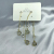 One Style for Dual-Wear Red Opal Earrings Female Simple Style Long Tassel Eardrops Slim Face Earrings Tide