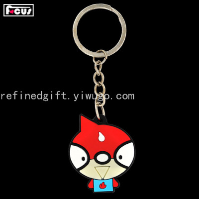 Creative Cartoon Key Button Colorful Red Jewelry Hang Decorations Student Bag Decorative Pendant PVC Keychain Pendant