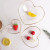 INS Modern Simple Love Hammered Pattern Golden Trim Crystal Glass Bowl Heart Shaped Cup Fruit Salad Bowl Dessert Bowl