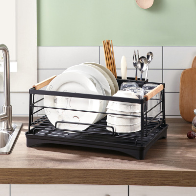 Kitchen Supplies Storage Rack Stainless Steel Draining Rack Bowl Dish Tableware Sink Sink Place Bowls and Dishes Chopstick Storage Rack