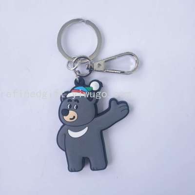 Cute Cartoon PVC Keychain Car Pendant Handbag Pendant Silicone Doll Key Ring Key Ring