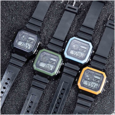 Internet Celebrity Small Square Electronic Watch Sports Student Led Watrproof Watch