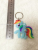 Creative Unicorn Keychain Colorful Red Jewelry Hang Decorations Student Bag Decorative Pendant PVC Keychain Pendant