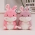 Creative Big Ears Rabbit Plush Pendant Schoolbag Car Pendant Cute Bunny Keychain Figurine Doll Gift