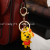 Cartoon Yellow Bear Small Commodity Creative Pendant Key Chain Small Gift PVC Key Chain Cartoon Double-Sided Key Chain