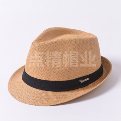 Factory Direct Sales Summer Outdoor Fedora Hat Unisex Top Hat Spring and Summer Korean Style British Sun Protection Sun Hat Straw Hat