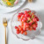 Haijing Jade Creative Crown Golden Edge Glass Bowl Nordic Style Transparent Lace Fruit Salad Bowl Dessert Plate Bowl Set