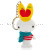 Cute Rabbit Cartoon PVC Keychain Car Pendant Handbag Pendant Silicone Doll Key Ring Key Ring