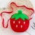 Factory Direct Supply Mobile Phone Coin Purse Cartoon Strawberry round Crossbody Bag