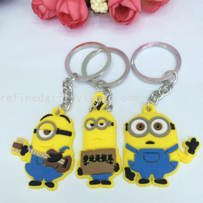 Customized PVC Keychain Flexible Rubber Key Chain Epoxy Keychain Drops Soft and Pendant