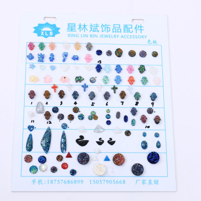 Ornament Accessories Gem Color Plate Jewelry Accessories Factory Direct Sales