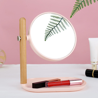 Celebrity Multi-Functional Mirror round Desktop Single-Sided Mirror with Light Makeup Fill Light Dormitory Makeup Mirror