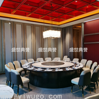 Star Hotel Solid Wood Dining Table and Chair Customized Club White Wax Dining Chair Light Luxury Solid Wood Chair