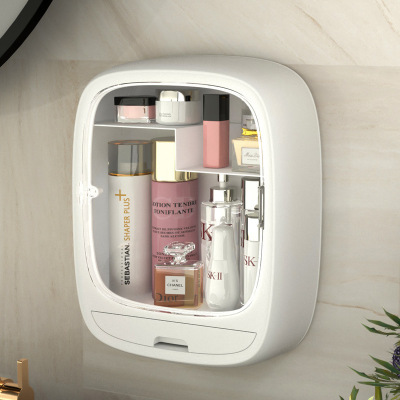 Internet Celebrity Cosmetics Storage Box Wall-Mounted Storage Rack Wall Bathroom Toilet Punch-Free Skincare Shelves