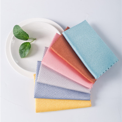 Scale Rag Thickened Window Cleaning Cleaning Cloth Absorbent Lint-Free Scale Grid Rag Seamless Towel for Wiping Mirror