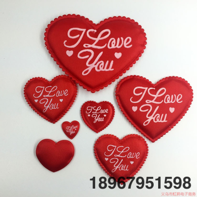 Hot Selling Ultrasonic Peach Heart Printing I Love You Peach Heart Clothing Headdress and Other Accessories
