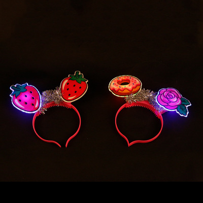 Party New Headband Optical Fiber Luminous Love Decorative Hair Bands Rose Unicorn Head Luminous Holiday Decorations