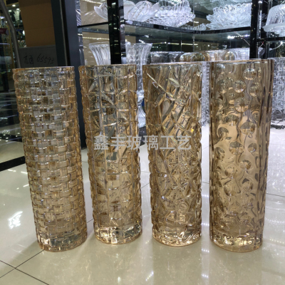 2Factory Direct Sales Crystal Glass Vase Hydroponic Rich Bamboo Lily Flower Arrangement Container Creative Decoration Ornaments Crafts