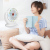 2021 New Desktop Electric Fan Household USB Rechargeable Little Fan Mute Mini Portable Gift Cross-Border