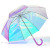 Umbrella Laser Iridescent Transparent Poe Colorful Candy Color Reflective Umbrella Straight Rod Colorful Umbrella