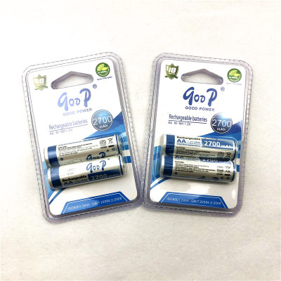 Qoop Goood Rechargeable Battery 2700mah5 Aa1.2v Rechargeable Battery 2 Cards