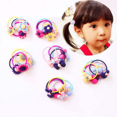 Korean Princess Girls Frosted Rubber Paint Rubber Band Hair Band Baby Colored Hair Band Hair Accessories Hair Ring