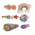 Barrettes Korean Girls Cartoon Suit Side Clip Contrast Color Polymer Clay Fruit Rainbow Flower Barrettes Word Clip