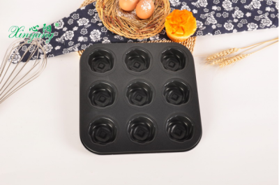 Baking Utensils 9-Hole Multi-Pattern round Cake Non-Stick Baking Tray Oven Household Mini DIY Abrasive Tool