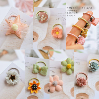 Infant Hair Band Children Hair Accessories Girl's Thumb Rubber Band Small Bamboo Cotton Elastic Hairtie