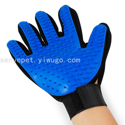 pet cleaning massage gloves dog  bath brush hair sticking device  hair removal gloves source factory spot
