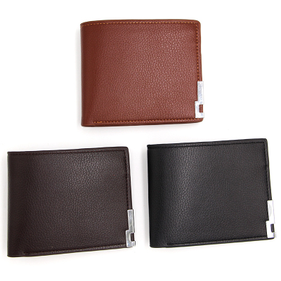 2020 Men's Short Wallet with Iron Edge Casual Fashion Simple Horizontal Wallet Factory Wholesale