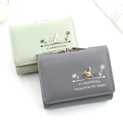 Korean Style Women's Three-Fold Wallet Women's Wallet Coin Purse Card Holder Clutch Large Bill Holder Photo Holder Women's Bag