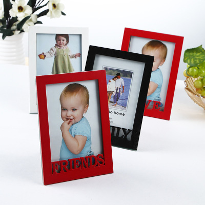 Origin Supply High Quality Photo Frame Creative Wooden Carved Photo Frame Customizable Size Color Letter Photo Frame Wholesale