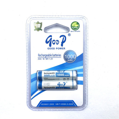 Qoop Goood Rechargeable Battery 1000mah7 Aaa1.2v Rechargeable Battery 2 Cards