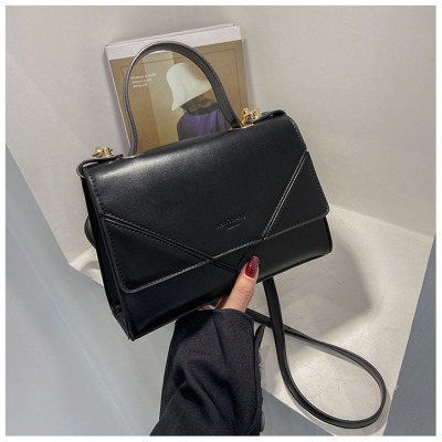 Spring and Summer Small Bags Women's 2021 New Popular Net Red Textured One-Shoulder Bag Crossbody Handbag Simple Small Solid Color Square Bag