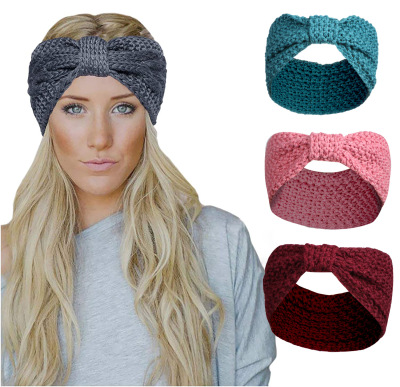 Cross-Border European and American Autumn and Winter Air Top Set Warm Cap Female EBay Amazon New Knitted Cap with Hair Extensions Wool Hair Band