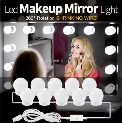 New Hollywood Makeup Mirror Bulb Rotating Winding Mirror Headlight Makeup Mirror Led Live Mirror Bulb