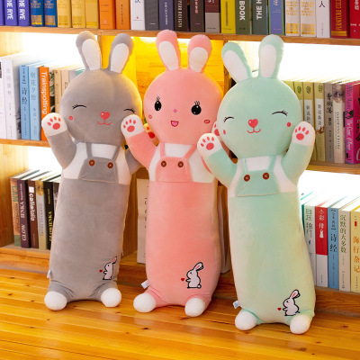 New Large Strap Rabbit Plush Toy Soft Cute Rabbit Long Pillow Children Doll Girls' Gifts